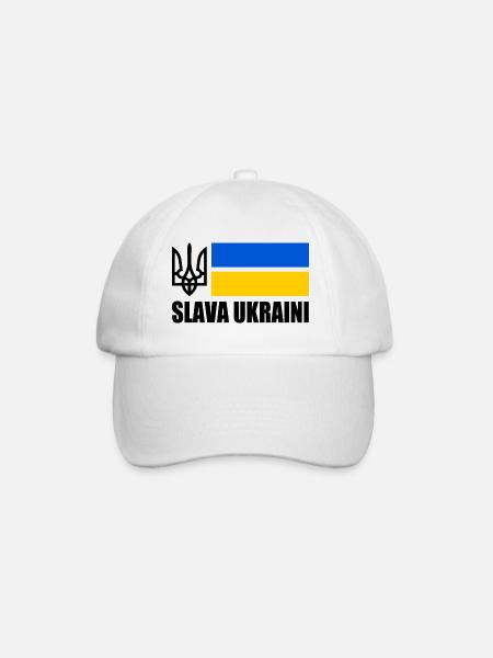Ukraine - Baseballkappe - Weiß/Weiß