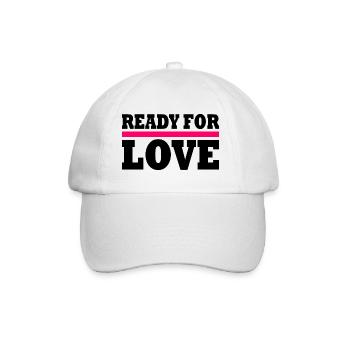Ready for love - Baseballkappe - Weiß/Weiß - Vorne