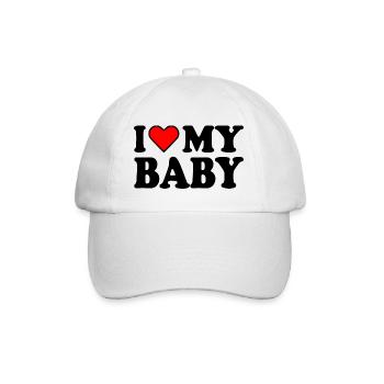 I love my baby - Baseball Cap - white/white - Front