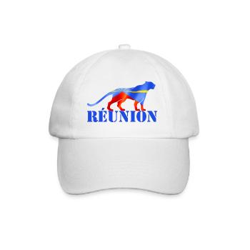 Réunion panthere Cadeau île De La Réunion Drapeau - Casquette classique - blanc/blanc - Devant