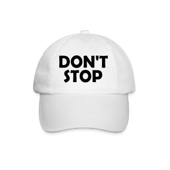 Dont stop - Baseballkappe - Weiß/Weiß - Vorne