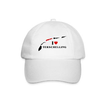 I Love Terschelling - Baseball Cap - white/white - Front