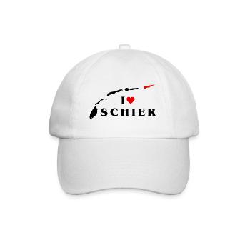 I Love Schier - Baseball Cap - white/white - Front