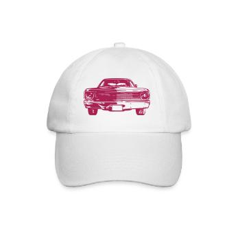 Muscle Car Silhouette - Baseballkappe - Weiß/Weiß - Vorne