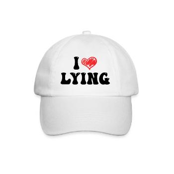 I Love Lying - Baseball Cap - white/white - Front