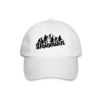 Dolomiten - Wald und Berge Wandern Erholung - Baseballkappe - Weiß/Weiß - Vorne