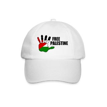 Free palestine - Casquette classique - blanc/blanc - Devant