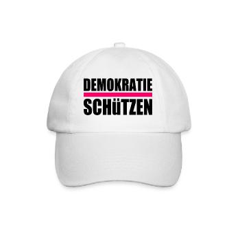 Demokratie schützen - Baseballkappe - Weiß/Weiß - Vorne
