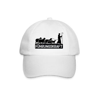 Führungskraft Schafe Hirte Geschenkidee Lustig - Baseballkappe - Weiß/Weiß - Vorne