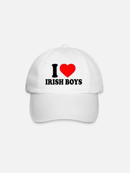 I love irish boys - Baseball Cap - white/white