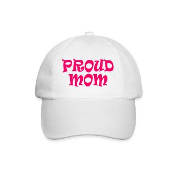 Proud mom - Baseball Cap - white/white - Front