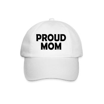 Proud mom - Baseball Cap - white/white - Front