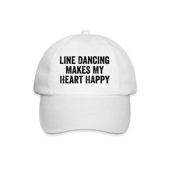 Line Dancing Makes My Heart Happy - Baseball Cap - white/white - Front