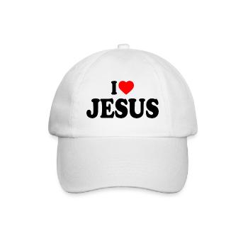 I love jesus - Baseballkappe - Weiß/Weiß - Vorne