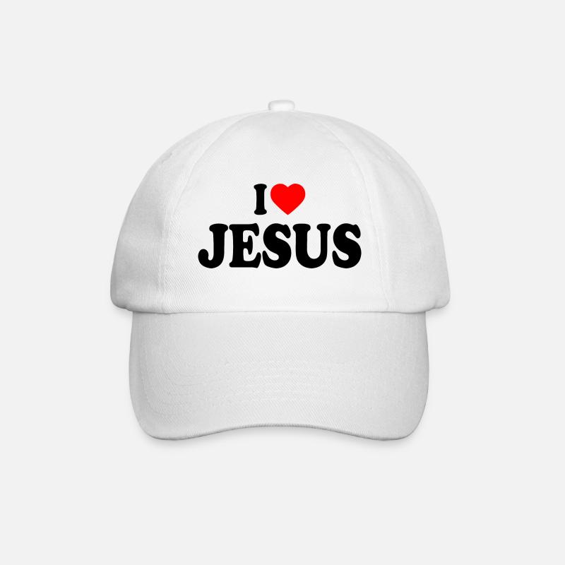 I love jesus - Casquette classique - blanc/blanc