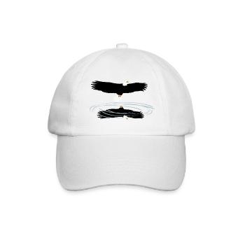 White-tailed eagle reflection funny animals fun4m3animal - Baseball Cap - white/white - Front