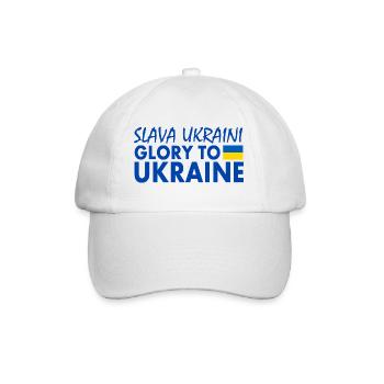 Slava ukraini - Casquette classique - blanc/blanc - Devant