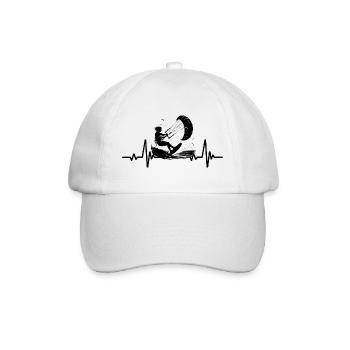 Kitesurfing - Battement de Coeur - Heartbeat - Baseball Cap - white/white - Front