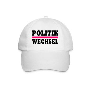 politikwechsel - Baseballkappe - Weiß/Weiß - Vorne