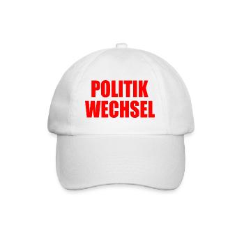 politikwechsel - Baseballkappe - Weiß/Weiß - Vorne