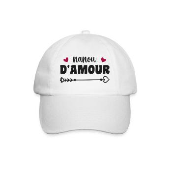 Nanou der Liebe - Baseballkappe - Weiß/Weiß - Vorne