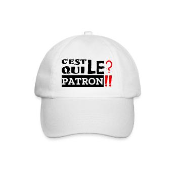 C est qui le patron - Casquette classique - blanc/blanc - Devant