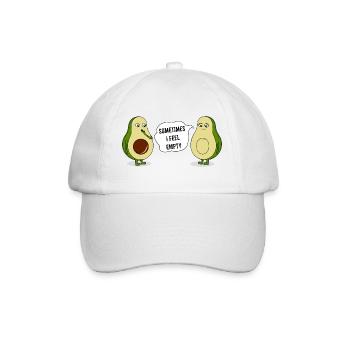 Avocado Lustig - Baseballkappe - Weiß/Weiß - Vorne