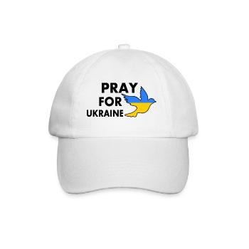 Pray for ukraine - Baseballkappe - Weiß/Weiß - Vorne