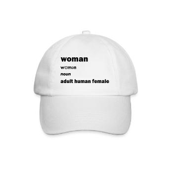 adult human female - Baseballkappe - Weiß/Weiß - Vorne
