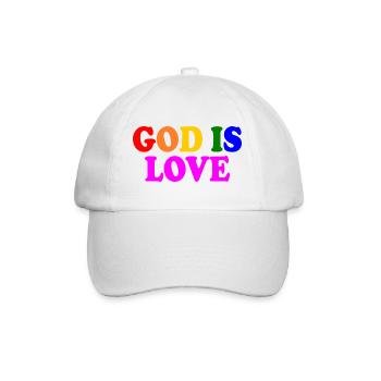 God is love - Baseballkappe - Weiß/Weiß - Vorne