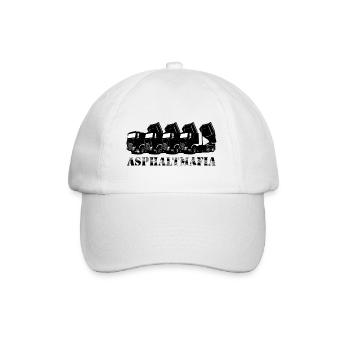 Asphaltmafia gerade - Baseballkappe - Weiß/Weiß - Vorne
