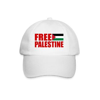 Free palestine - Baseball Cap - white/white - Front