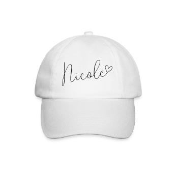 Nicole Name First Name Girl - Baseball Cap - white/white - Front