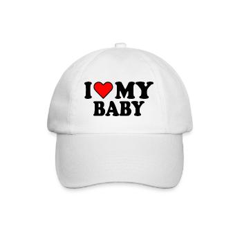 I love my baby - Casquette classique - blanc/blanc - Devant
