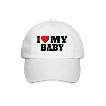I love my baby - Casquette classique - blanc/blanc - Devant