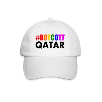 Boycott qatar - Baseball Cap - white/white - Front