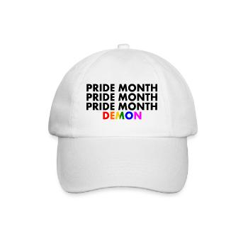 pride month demon - Baseballkappe - Weiß/Weiß - Vorne