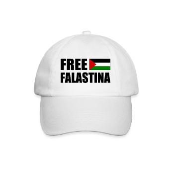 Free palestine free falastina - Baseball Cap - white/white - Front