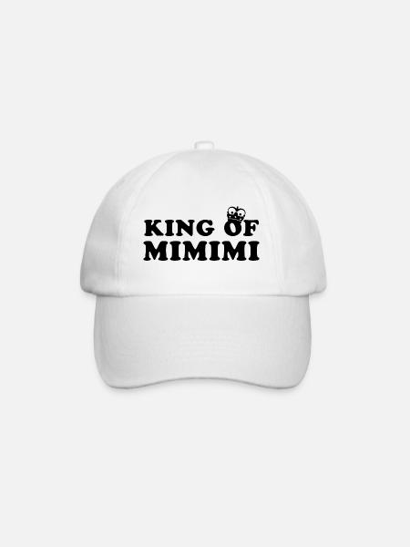 King of Mimimi - rumheulen Spruch - Baseballkappe - Weiß/Weiß