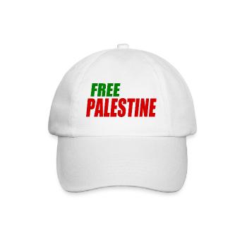 Free palestine - Baseballkappe - Weiß/Weiß - Vorne