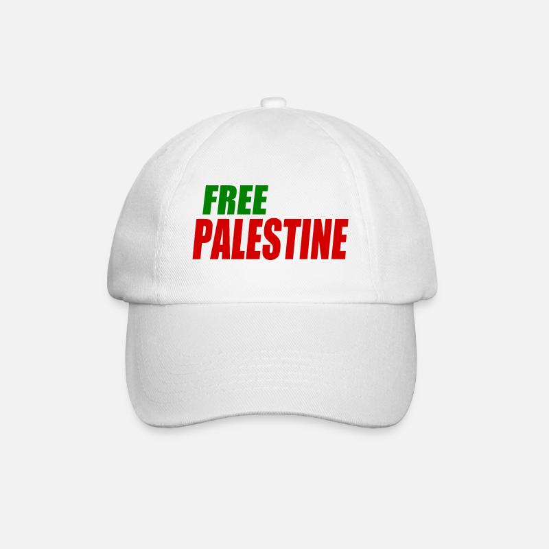 Free palestine - Baseballkappe - Weiß/Weiß