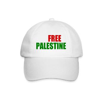 Free palestine - Casquette classique - blanc/blanc - Devant
