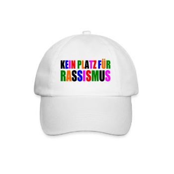kein platz für rassismus - Baseballkappe - Weiß/Weiß - Vorne