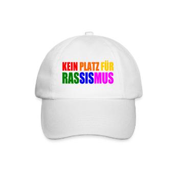 kein platz für rassismus - Baseballkappe - Weiß/Weiß - Vorne