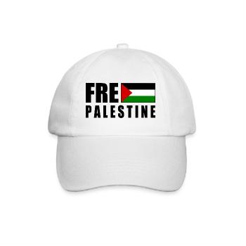 Free palestine - Casquette classique - blanc/blanc - Devant
