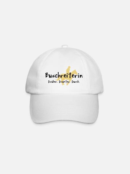 Buschreiterin - Baseballkappe - Weiß/Weiß