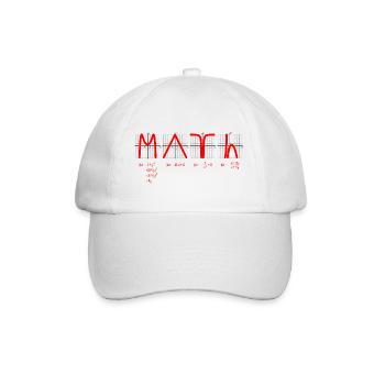 Math with Functions red - Baseball Cap - white/white - Front