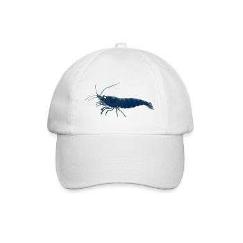 Garnele Blau - Baseballkappe - Weiß/Weiß - Vorne