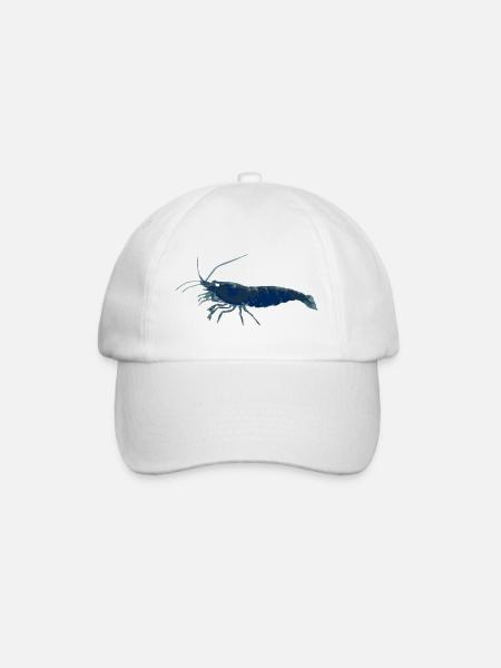 Garnele Blau - Baseballkappe - Weiß/Weiß