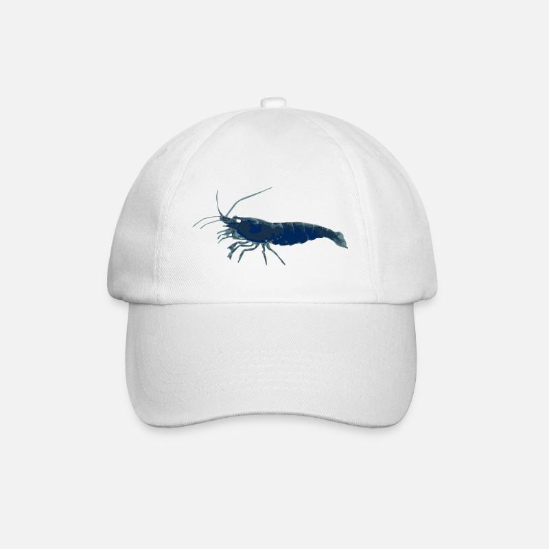 Garnele Blau - Baseballkappe - Weiß/Weiß